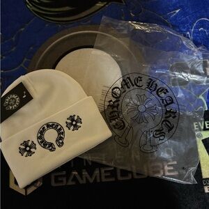 Chrome Hearts Ivory Knit Hat
